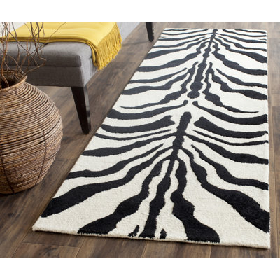 Schell Animal Print Wool Area Rug
