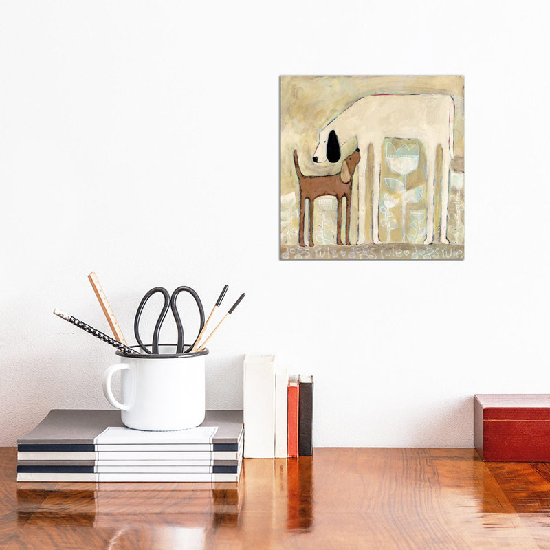 Dogs Rule by Teresa Kogut - Painting on Canvas, Wrapped Canvas, 45.72 cm H x 45.72 cm W x 3.175 cm D