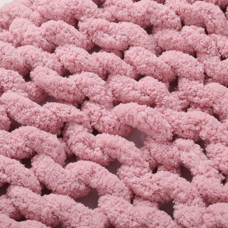 Alidiya Knitted Throw Blanket, Pink, W100 x L150cm