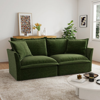 83.4'' Chenille Deep Seat Upholstered Sofa