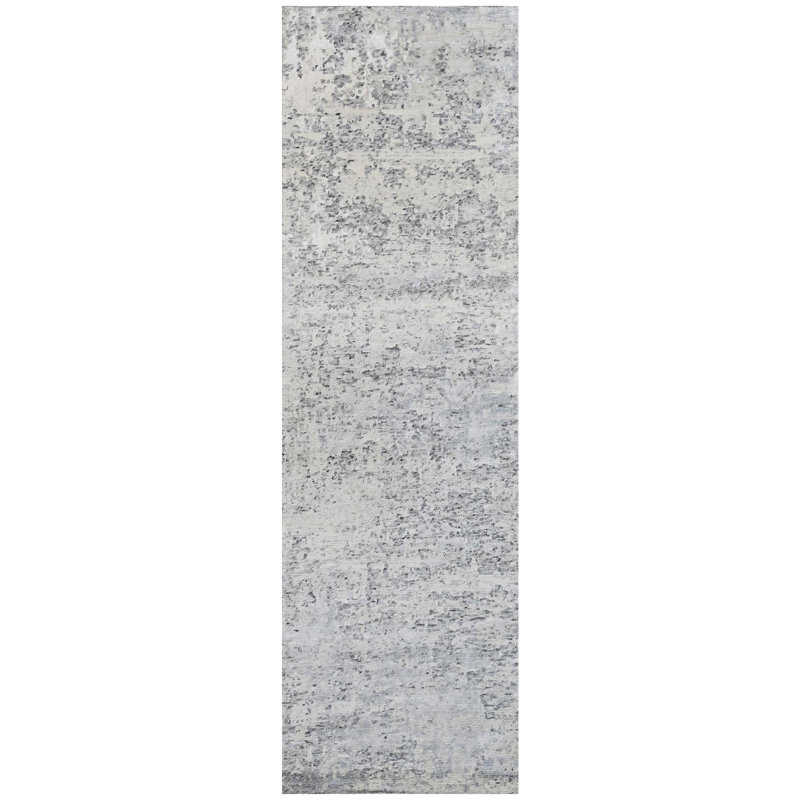 Handmade Wool Abstract Area Rug, Runner 2'6" x 8'