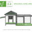 77" Wooden Chicken Coop With Nesting Space, Removable Debris Bin Tray, Ramp Run, Grey For Garden Backyard Pen Body