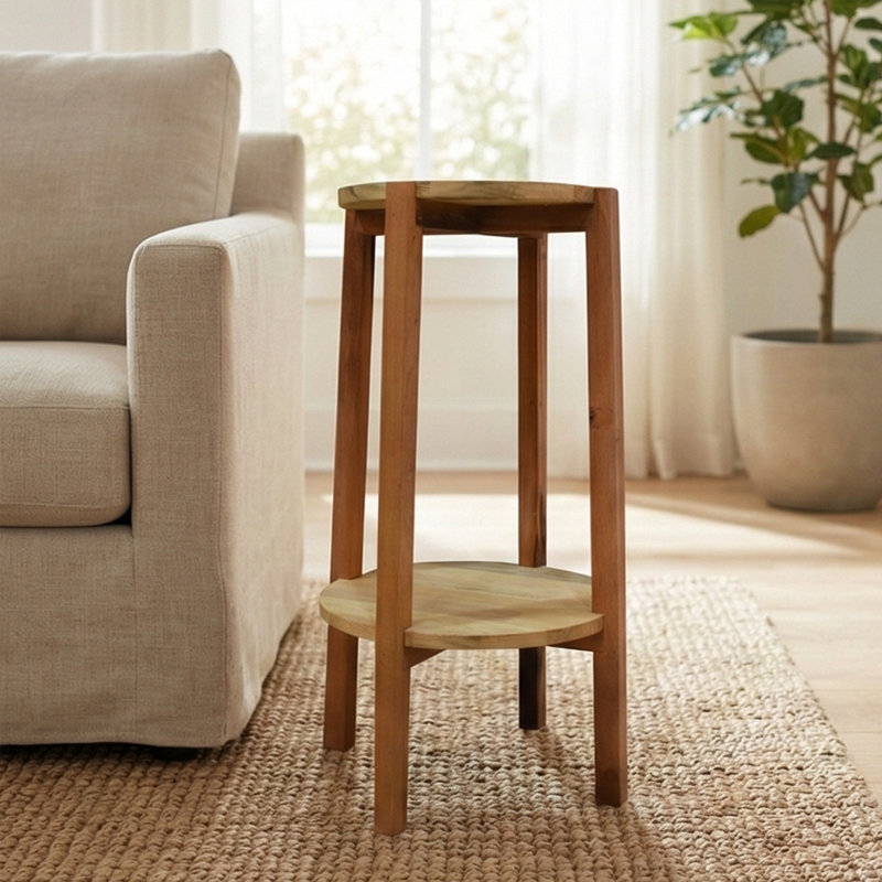 Sylvan Handcrafted Solid Wood Tiered End Table