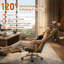 Chaise de bureau rotative réglable avec repose-pieds-1289959210-1289959211