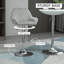 Demetirus Swivel Upholstered Adjustable Height Bar Stool with Steel Frame