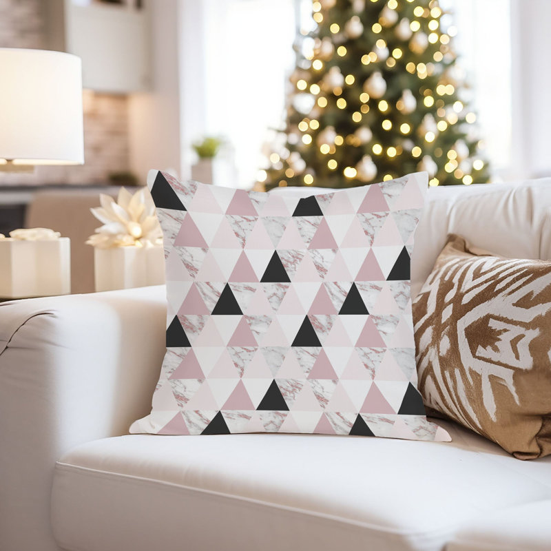 Abstract Triangles Pattern I Mid-Century Modern, 20" H x 20" W