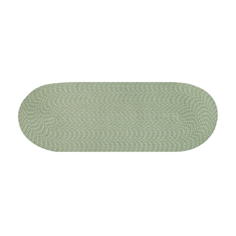 Tapis tressé à la main lime Rogalski, Tapis de couloir 24 po x 60 po
