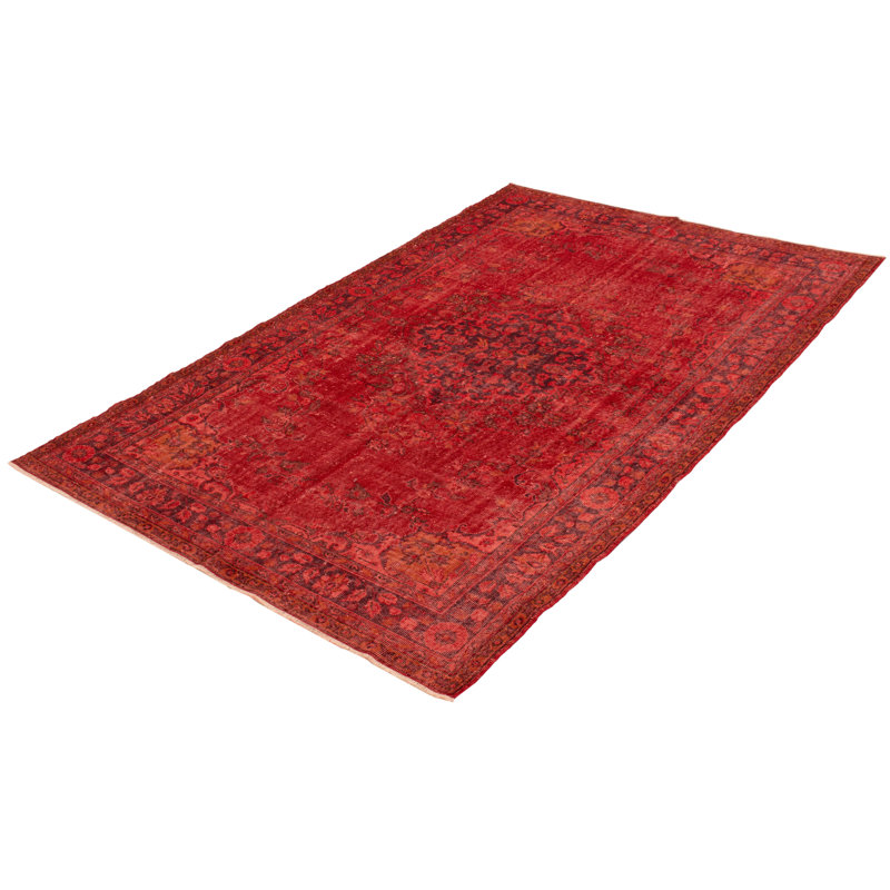 Tapis unique en laine noué à la main 6 pi 3 po x 9 pi 8 po nouvel âge Rossen