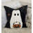 Halloween Ghost With Pumpkin Bucket Throw Pillow