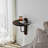 Colesen Modern Wall Shelf, 13.8 x 13.8 inches, Anthracite & Black | 100% Pine Solid Wood with Sturdy 100% Metal Frame | Industrial Design, Perfect for Home Decor & Organizing | Stylish & Durable Storage Solution-102349915