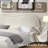 King Upholstered Platform Bed with Curved Headboard, Minimalist Low Bed Frame with Wood Slat Support for Light Sleepers, Heavy Duty & Noise Free, No Box Spring Needed-564853301-564853296