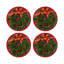 Christmas Wreath Vegan Leather Round Pebble Placemat-536980167