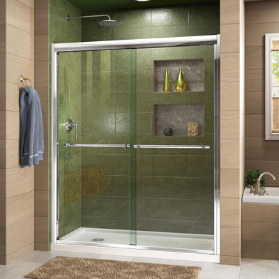Duet 60" W x 74.75" H Semi-Frameless Shower Enclosure
