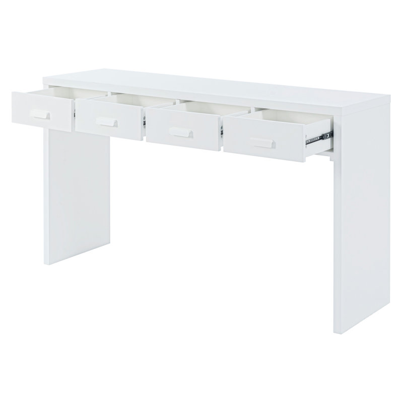 Modern Minimalist Console Table,Entryway table, White