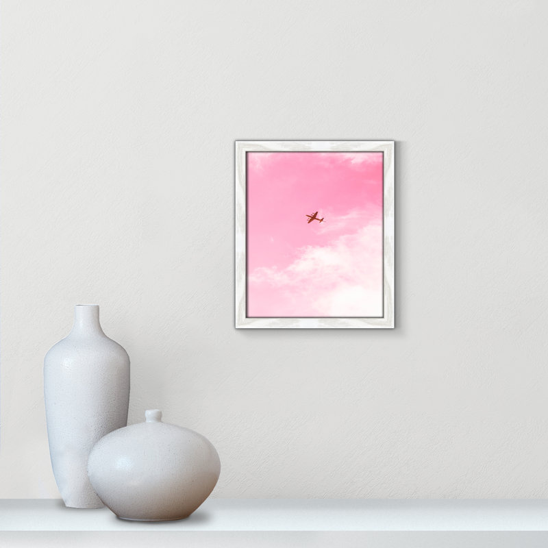 «Flight Through Cotton Candy Skies» par J Lee - impression d'un seul cadre, H 15 po x l 13 po x P 0,75 po, Blanc
