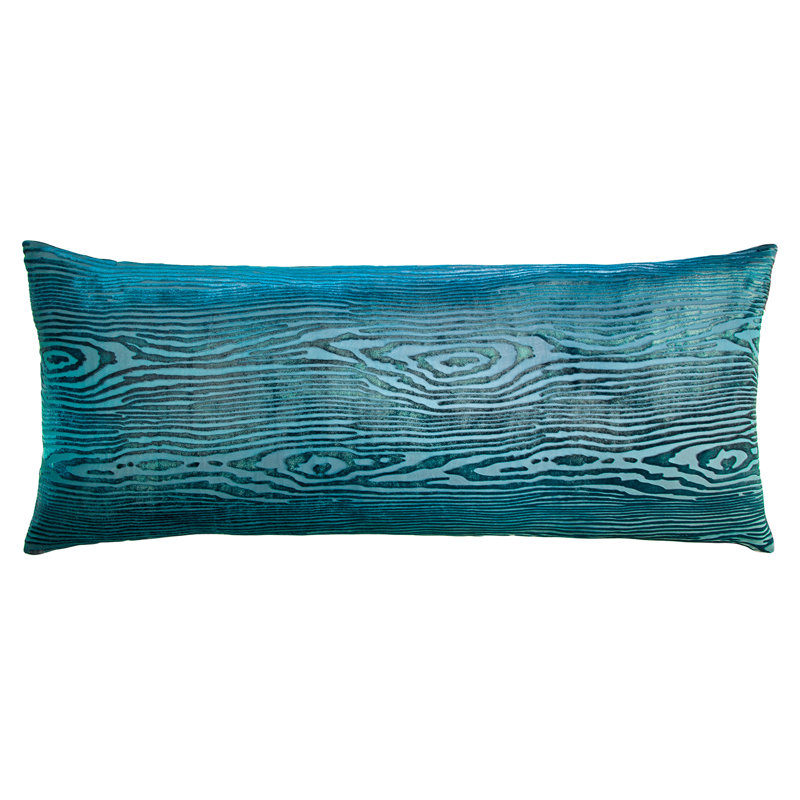 Heirloom Abstract Down Reversible Throw Pillow, Pacific, Square 16" H x 36" W