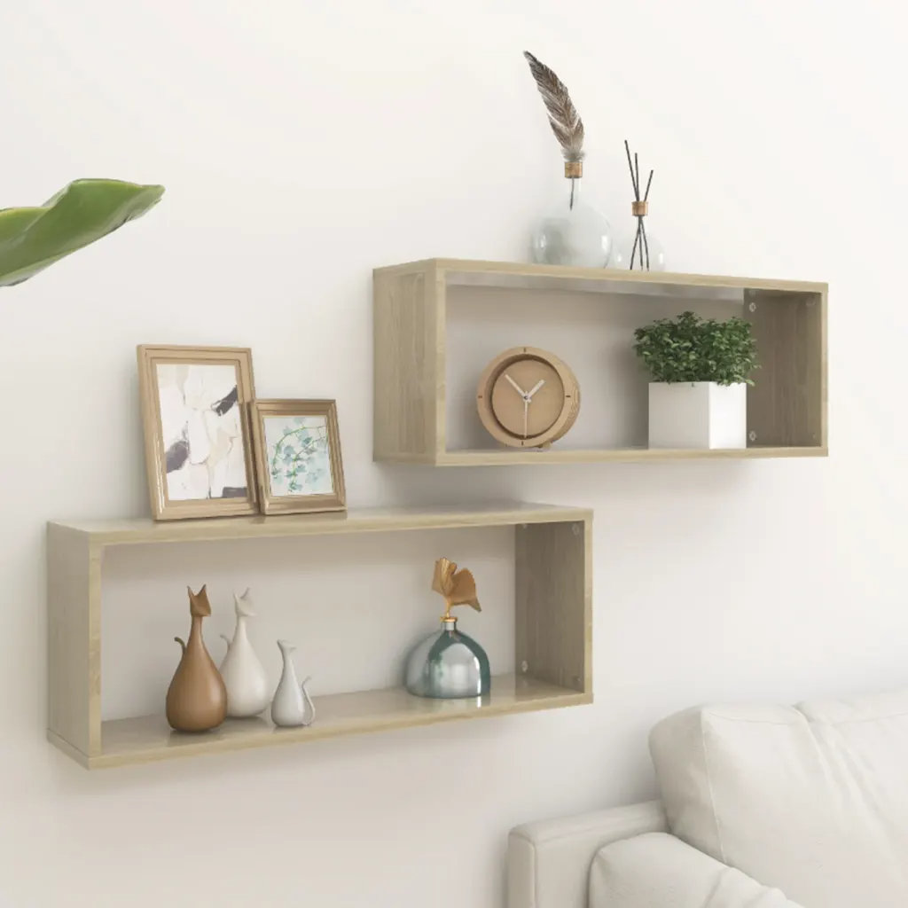 Wall Cube Shelf 6 pcs 60x15x23 cm Engineered Wood
