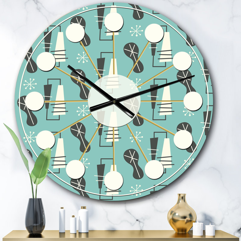Horloge murale 1950 Mid-Century 1950, Surdimensionné