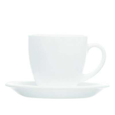 Glass Teacup and Saucer