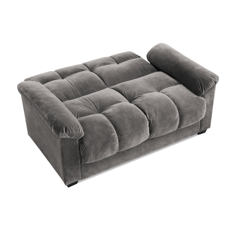 Laymantown Sofa Bed, 2, Mink Grey Velvet