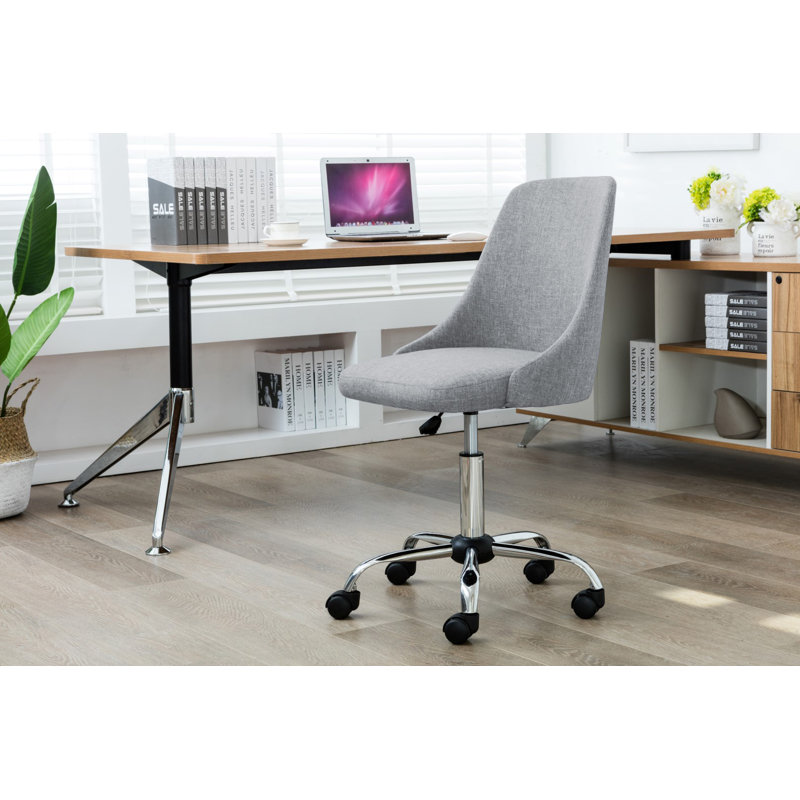 Viggo Fabric Office Chair with Chrome Base, Grey