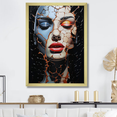 Volcano Rocks On Woman Portrait I - Fashion Woman Wall Art