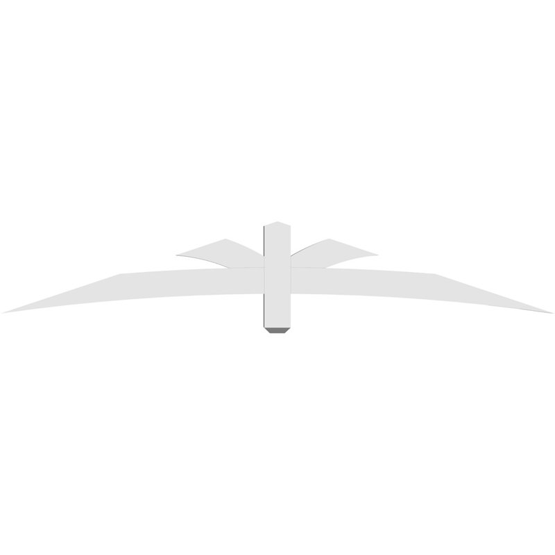 Support pour pignon Davenport, H 14 po x l 84 po (pas: 4/12), P 4 po x F 4 po, PVC