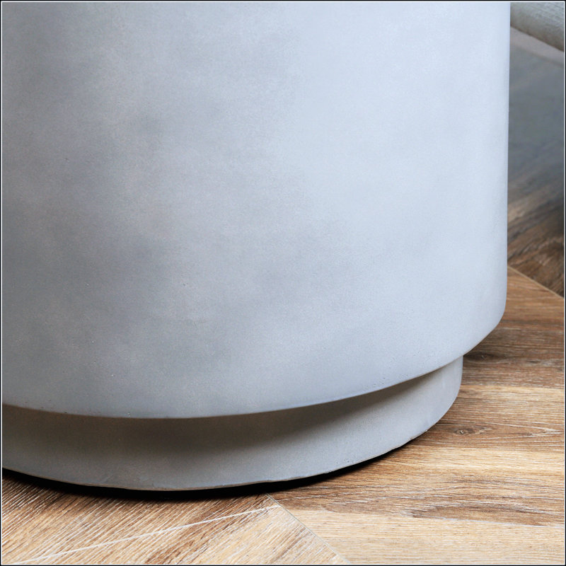 Lightweight Accent Table With Concrete Finish