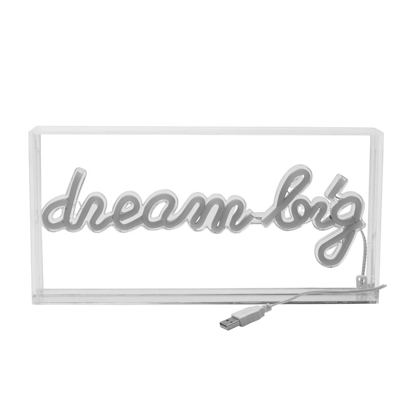 Elements "Dream" Plastic LED Neon Sign, 12X6 Inch