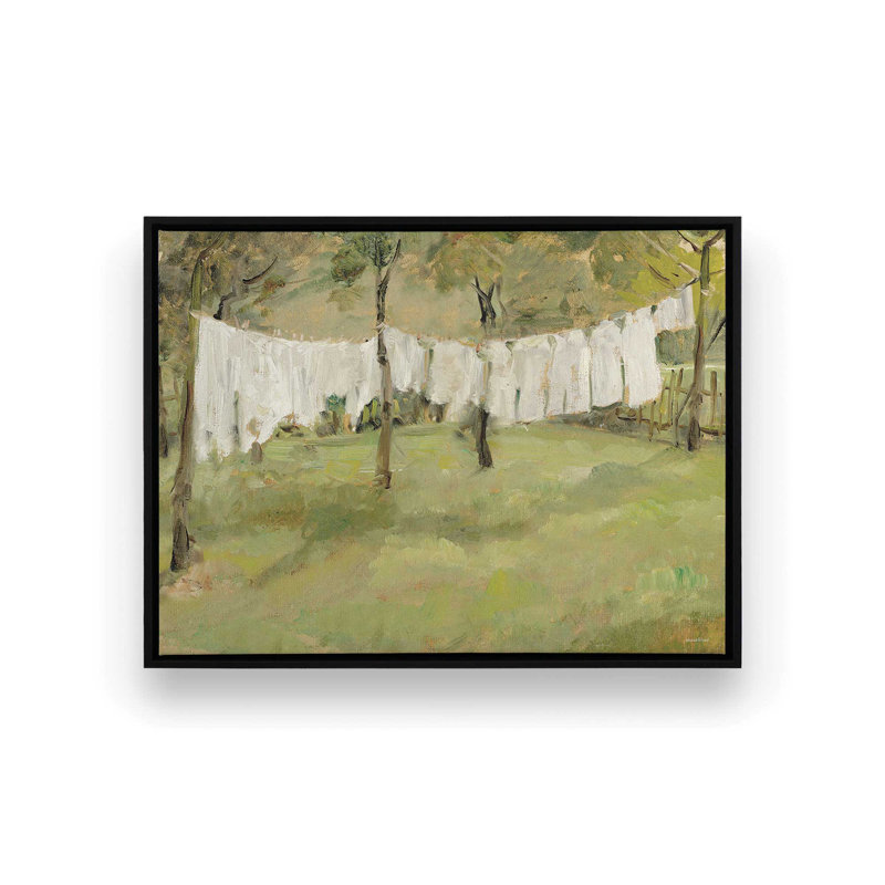 «Laundry Day I» par lettres et doublure imprimée à la machine, H 24 po x l 36 po, Noir