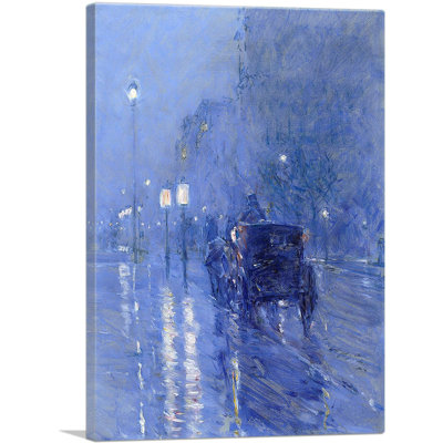 «Rainy Midnight 1890» par Childe Hassam - peinture sur toile tendue