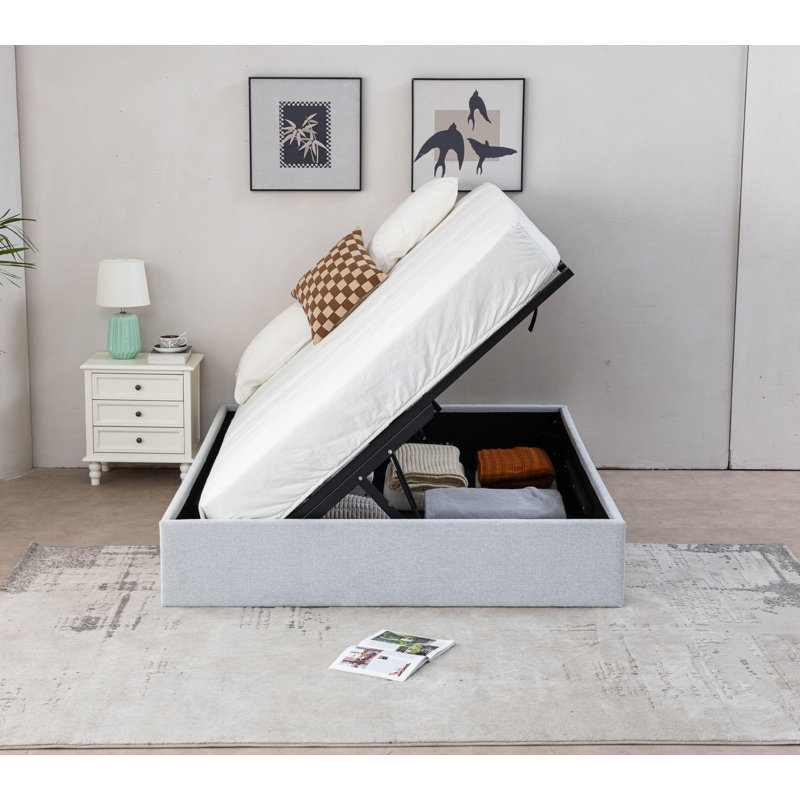 Aristedes Side Lift Up Platform Storage Bed | Wayfair