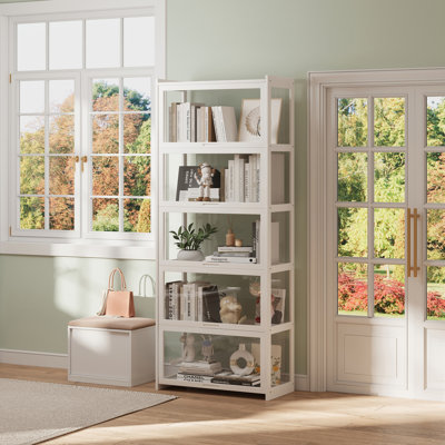 5‑Tier Bookshelf Tall Bookcase Storage Organizer Shelf Display Rack For Living Room Bedroom Home Office