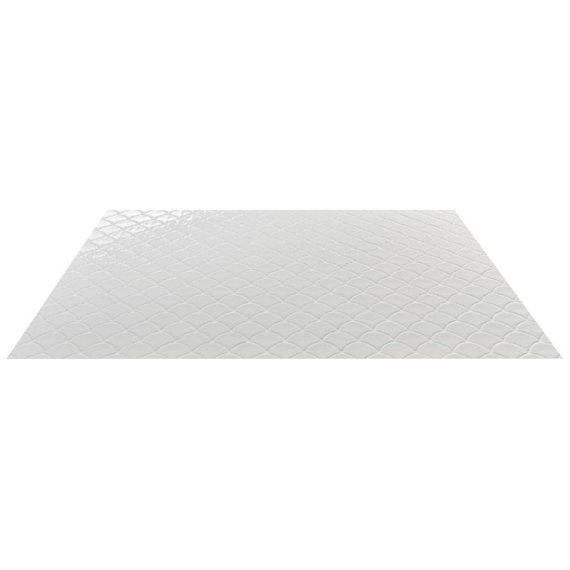 Nabi Fishscale 3X4" Crackled Glossy Glass Mosaic Tile, Glacier White
