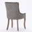 Bronze Nail Head Upholstered Side Dining Chair-1225742223