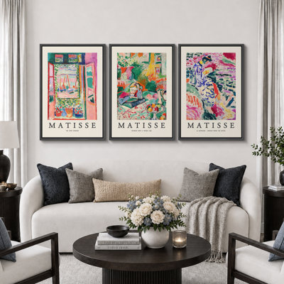 Classical Artwork, "French Floral Window Girl", reproduction d'art rétro, impression de giclée sur toile encadrée, 3 pièces, art mural 16 "x 24" x 3, 24 "x 36" x 3