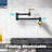 Brass Wall Mounted Two-Handle Pot Filler Kitchen Faucet with Double Joint Swing Arm-93620192
