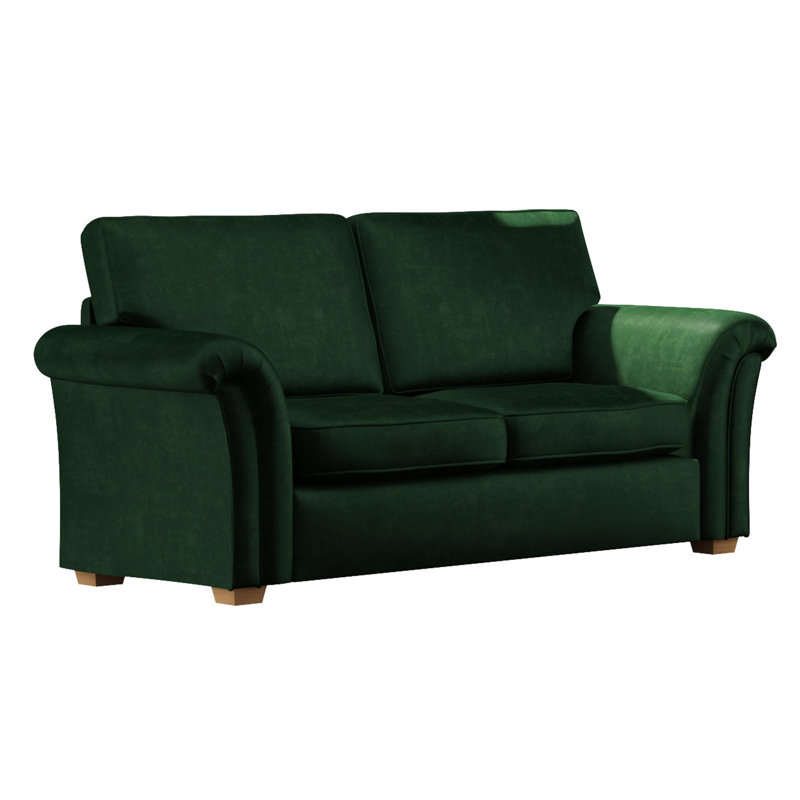 Castleacre Three Seater, Fixed Back, Forest Green