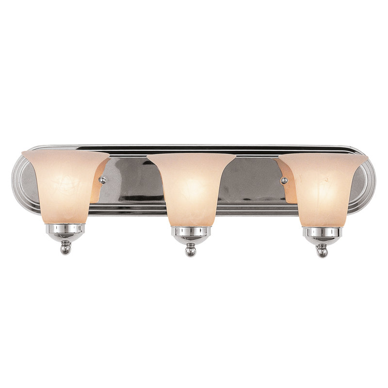 Éclairage de salle de bain à intensité variable 3 lumières Brodhead, Chrome poli