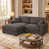Dark Gray Polyester Blend selected
