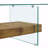 Rectangular Floating Coffee Table Wooden Color Glass Legs-92554555
