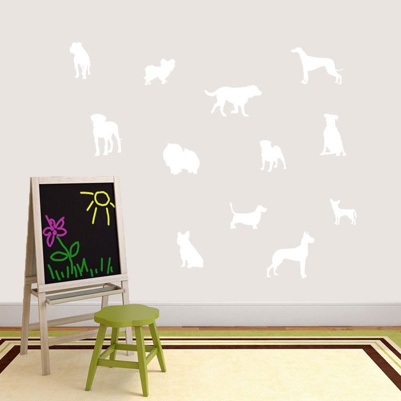 Adhésif décoratif chien, Blanc