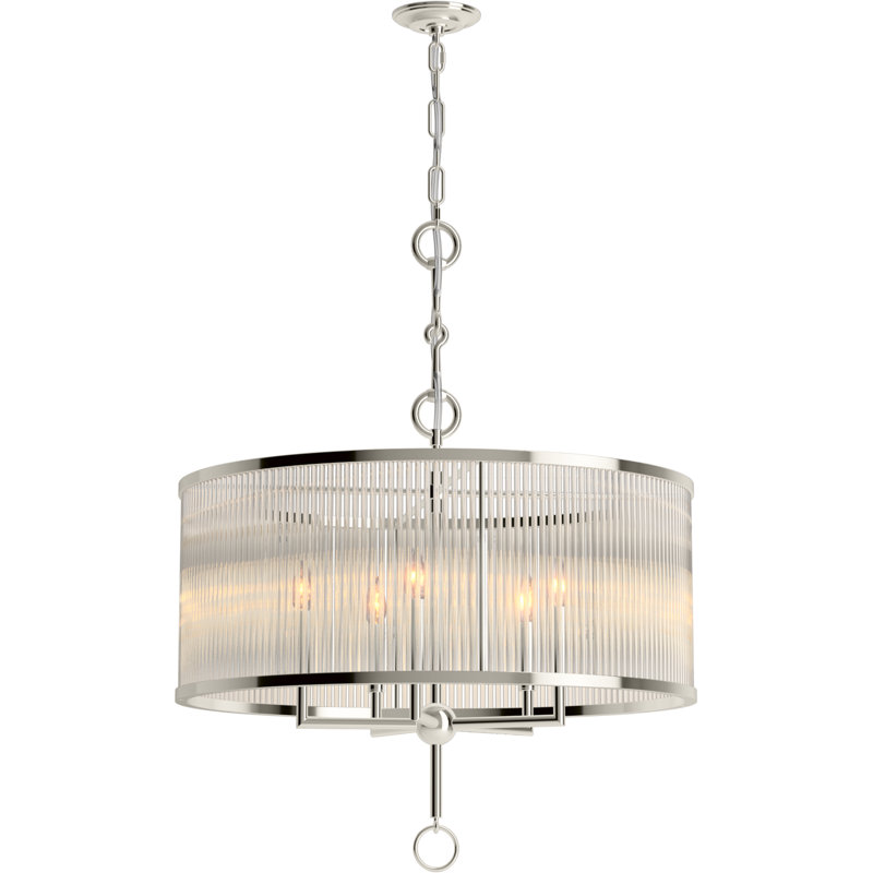 Terret™ 29" 5 - Light Chandelier, Polished Nickel