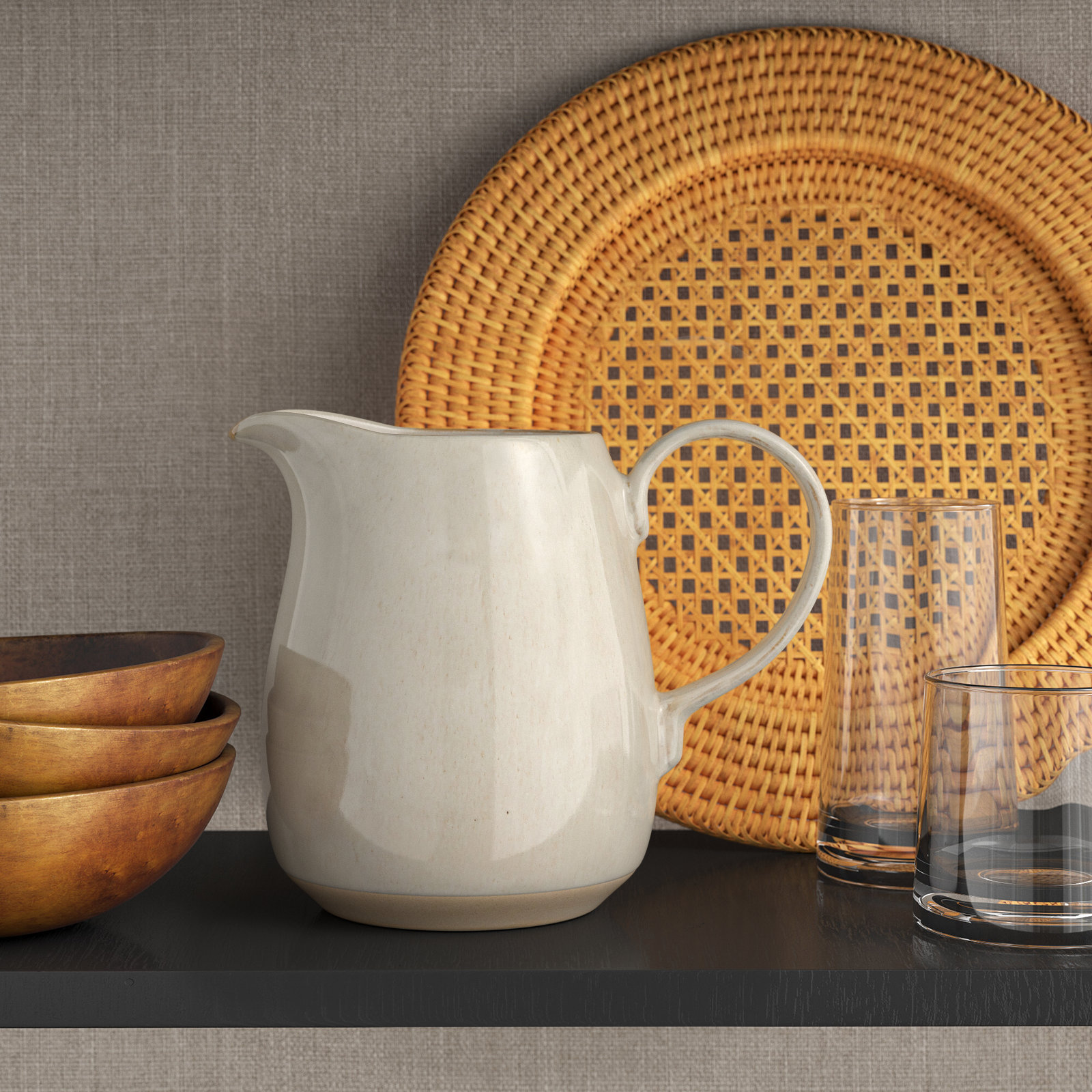 Amelie 64oz. Stoneware Pitcher