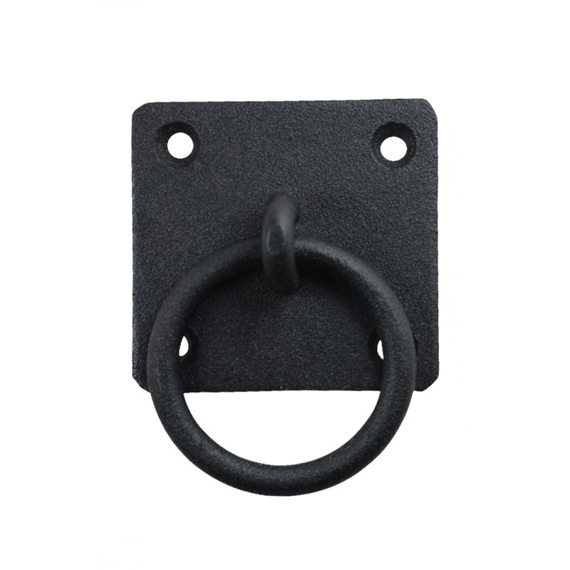 Black Cast Iron Mission Ring Cabinet Pulls Antique Drop Style Rust Resistant