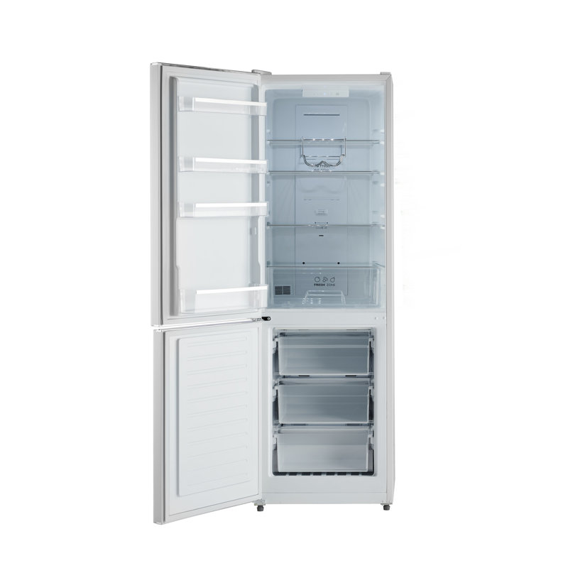 Réfrigérateur à congélateur inférieur 23 pi cu 11 pi Retro, Gauche, Blanc