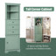 Armoire haute triangulaire avec 3 tiroirs et tablettes réglables-351603103