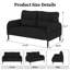 Contemporary Double Sofa with Corduroy Upholstery and Side Pockets-1716604486