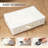 Under Bed Storage Containers with Wheels and Label Holders, Rolling Shoe Organizer with Cover, 2 Pack, (Beige)-153436016