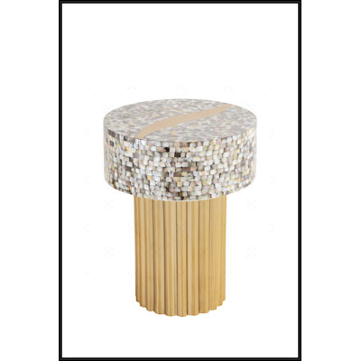 Table basse avec plateau en nacre